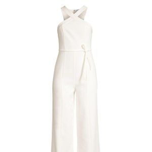 Likely - Dash Bow Belted Halter Jumpsuit (Floor Length, Size 2)